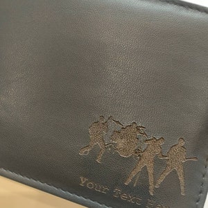 Banda personalizada / Billetera de grupo de rock.  Grabado con su propio texto. Caja de regalo disponible.