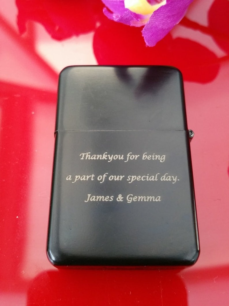 Best Man Personalised Lighter Wedding Day Gift Engraved Usher Groomsmen lighters
