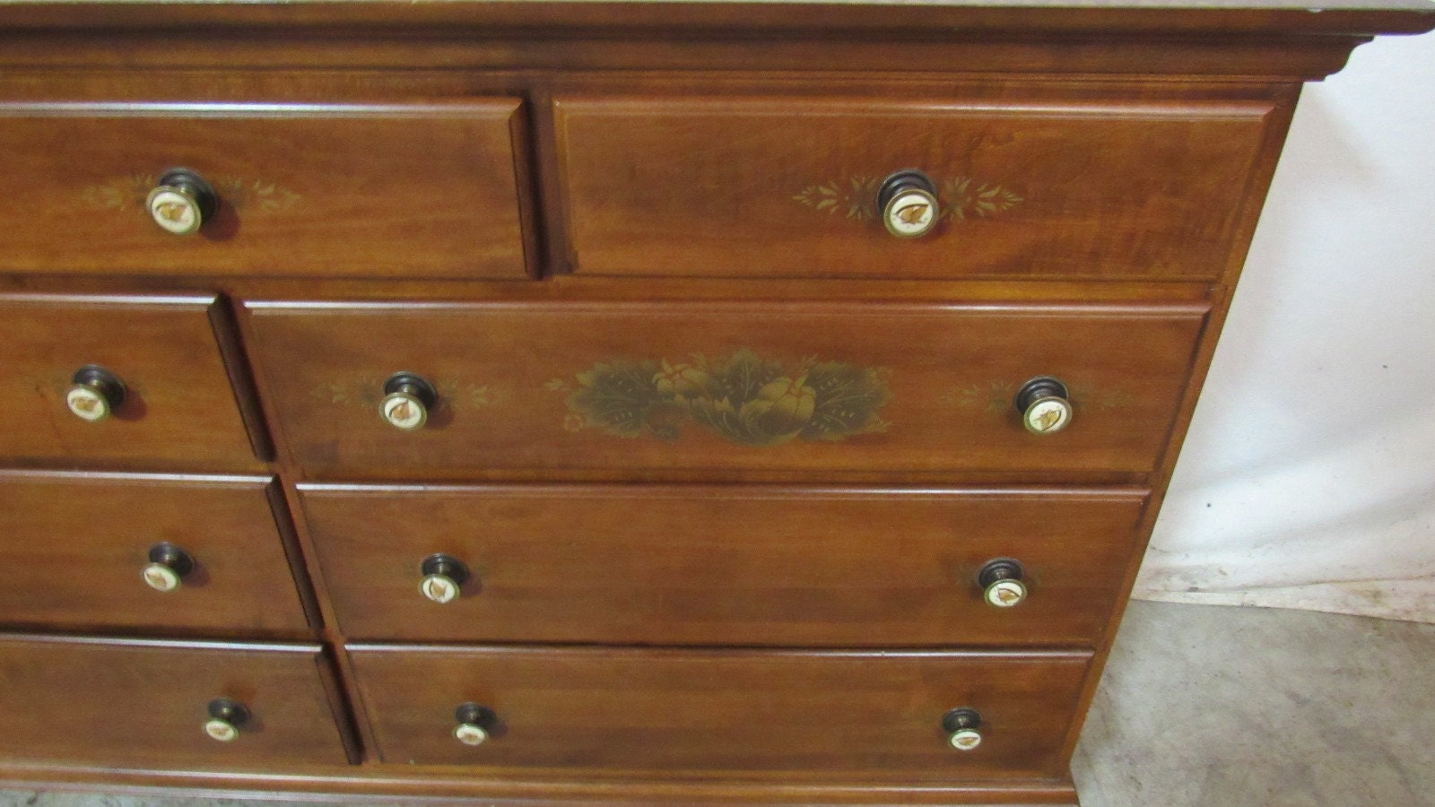 HItchcock Dresser Chest Bedroom Set Farmhouse Stenciled Etsy