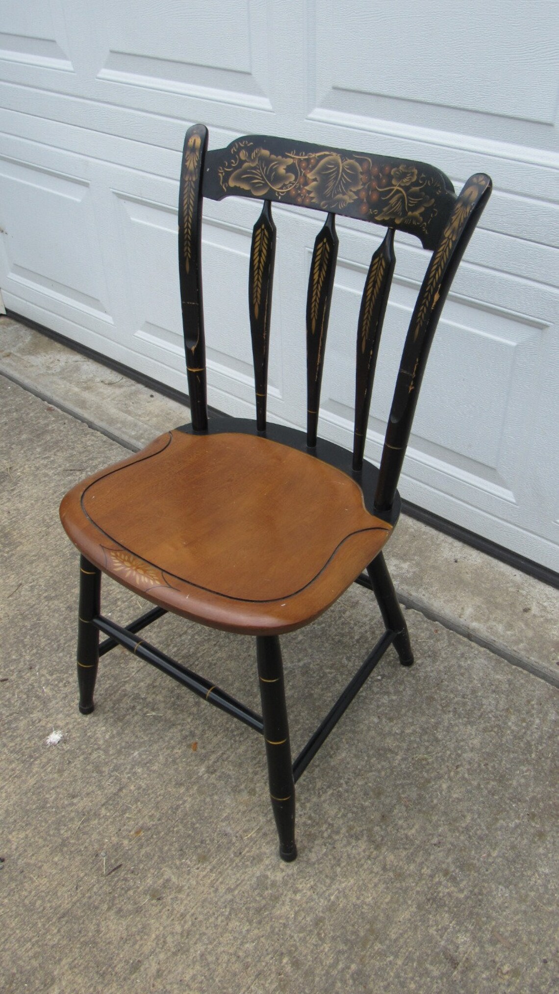 Hitchcock Signed Farmhouse Chair Black Etsy