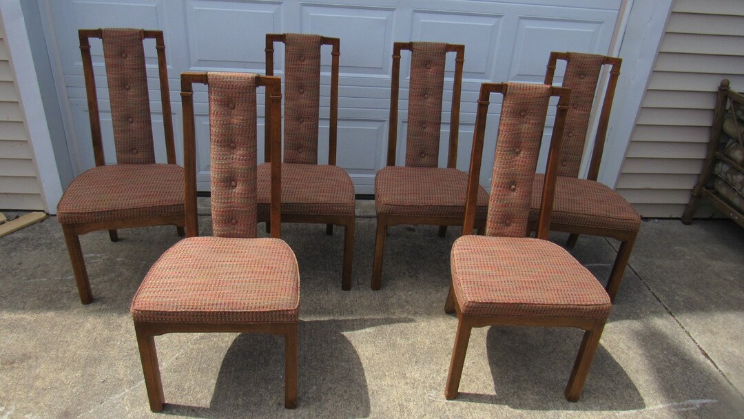 Drexel Dining Room Chairs Six Designer Modern Etsy