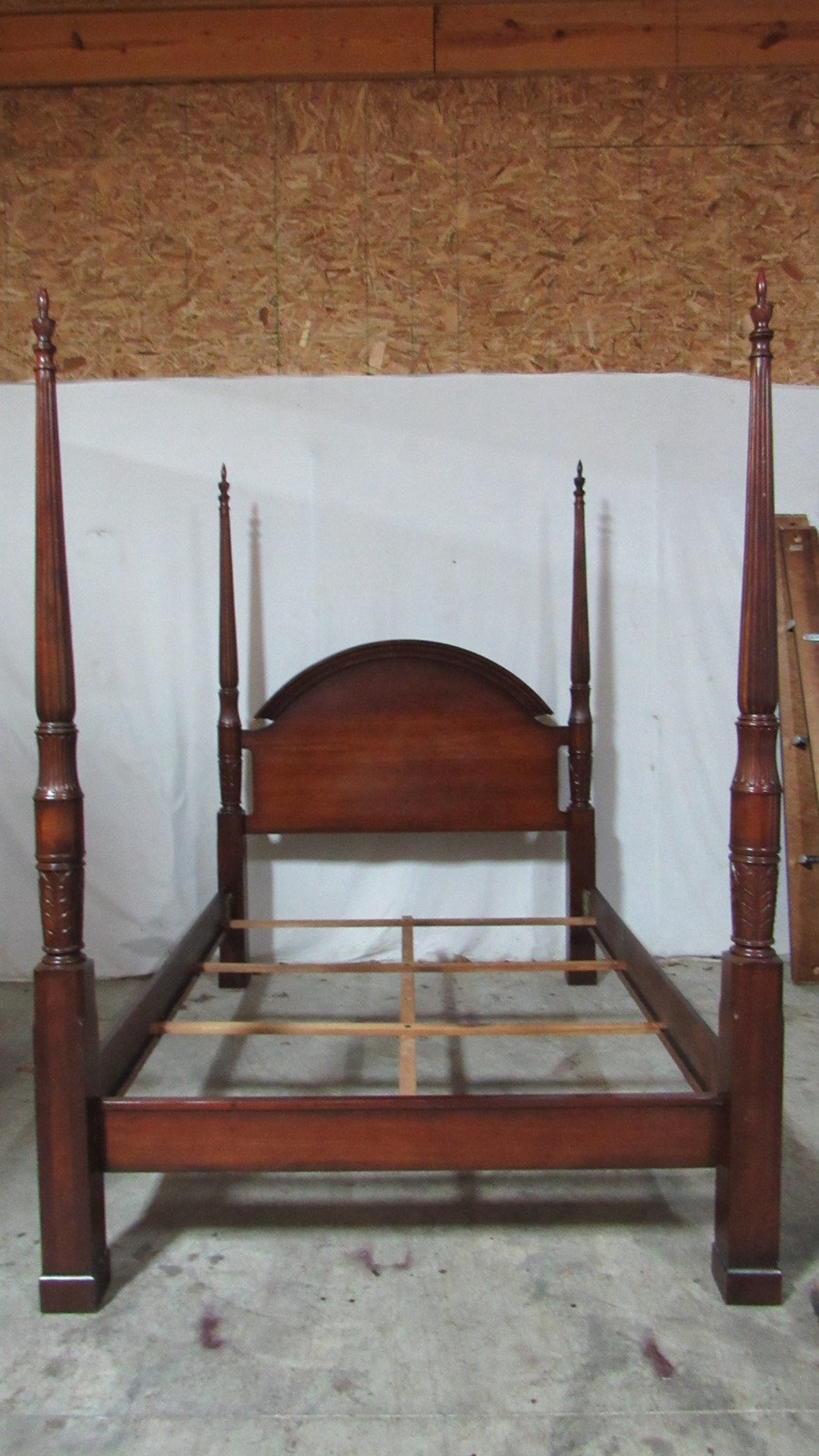 Bombay Queen Size Poster Bed Mahogany Designer Etsy