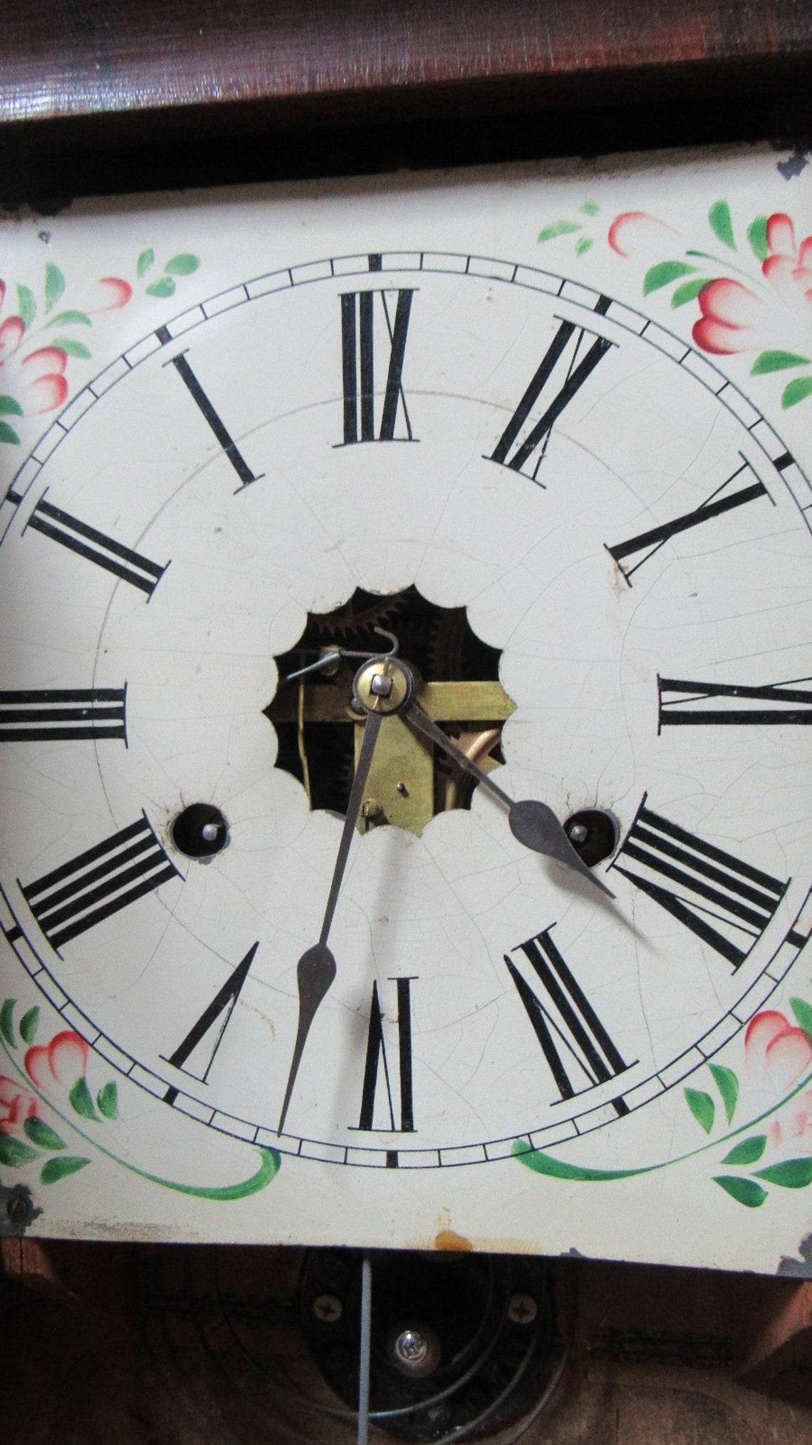 Antique Mahogany Ogee Empire Clock Etsy
