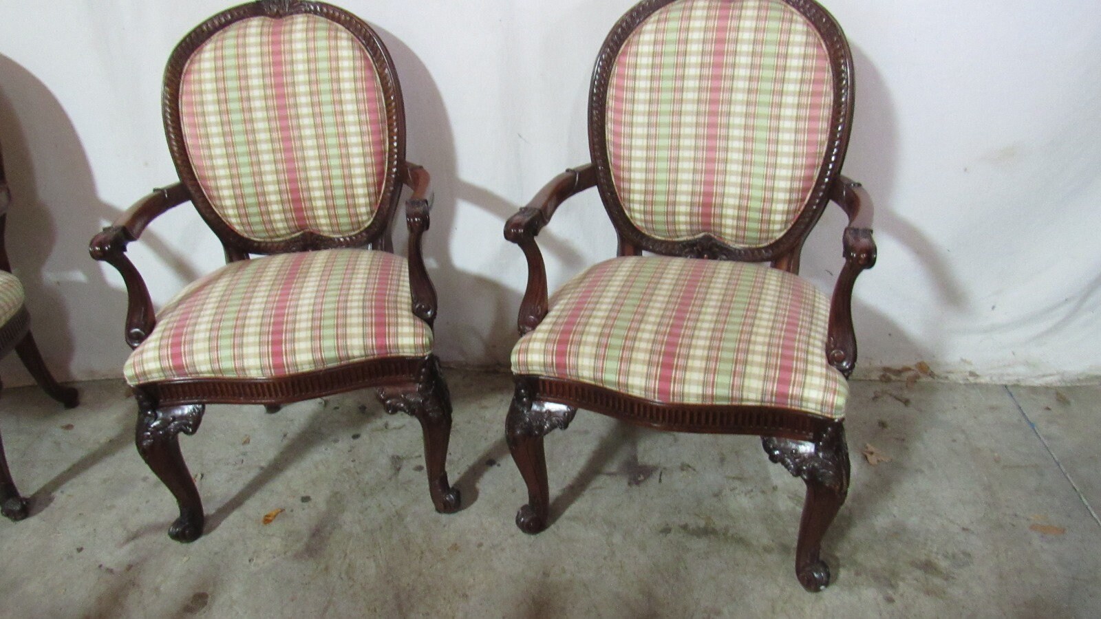 Set Henredon Chairs Mahogany Carved Dining Room Eight Amazing Etsy