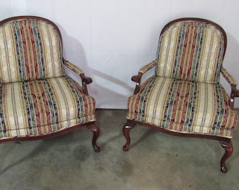 Pair Thomasville Club Chairs Designer French
