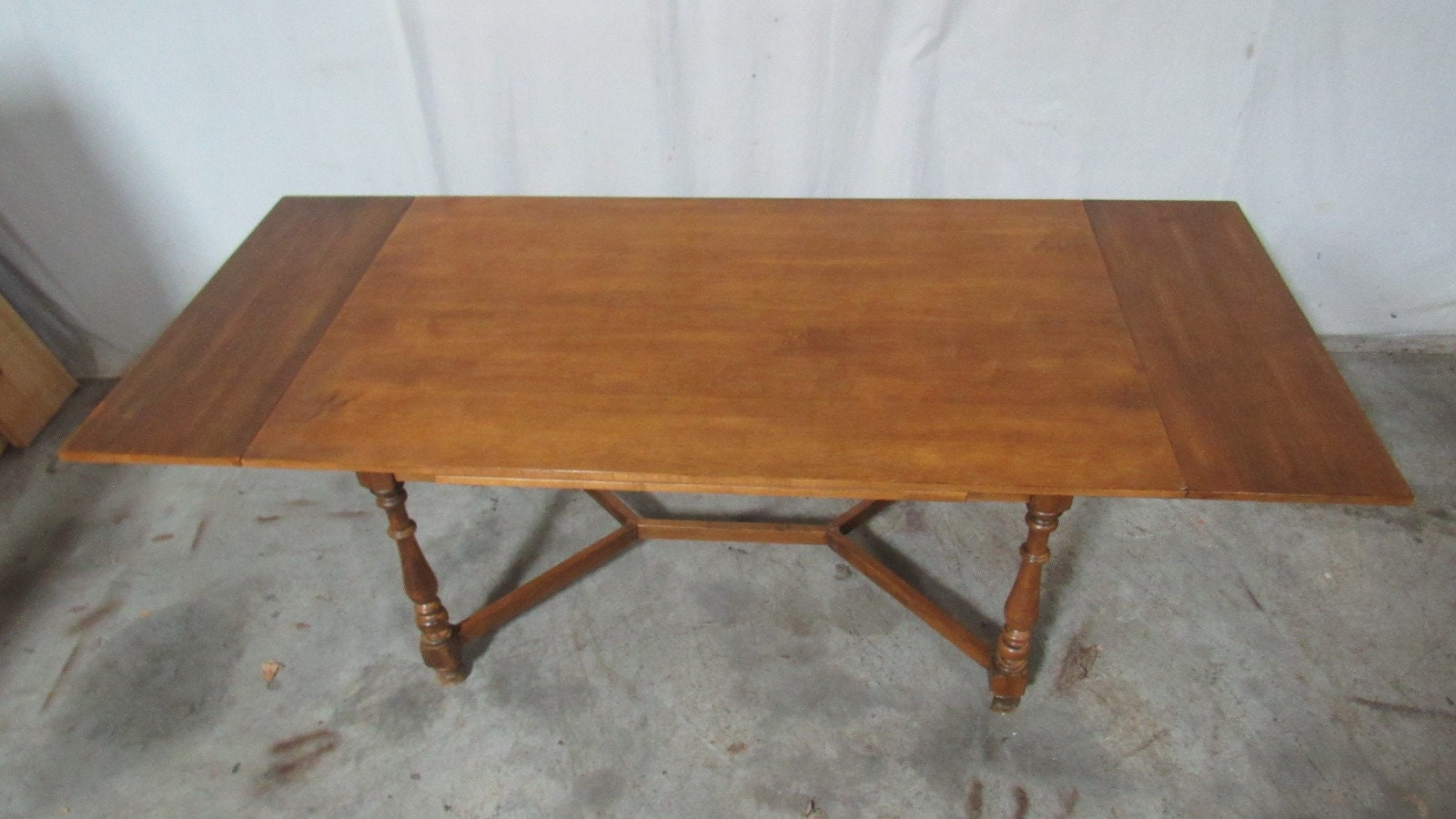 Ethan Allen Trestle Table Cherry Farmhouse Etsy