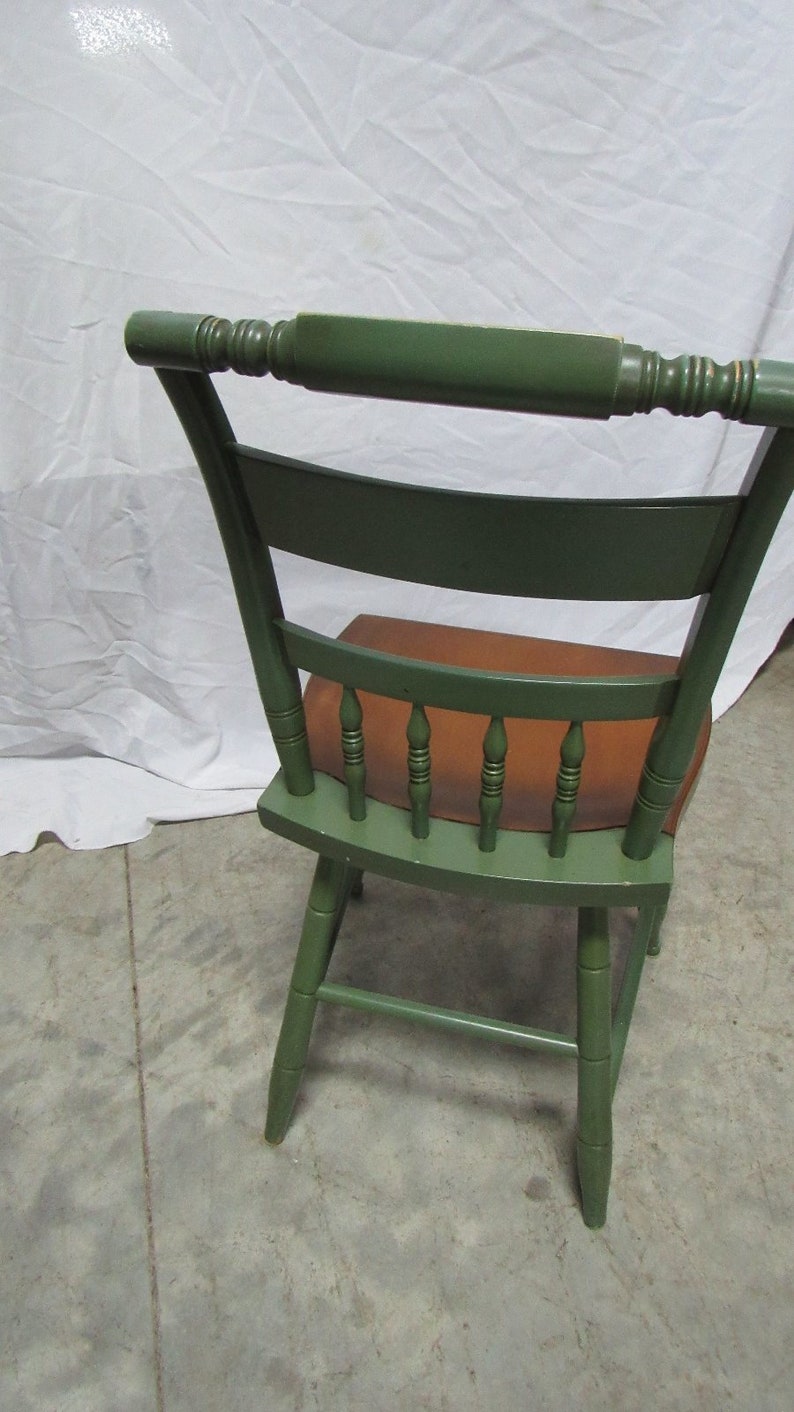 Hitchcock Green Farmhouse Stenciled Chair Etsy