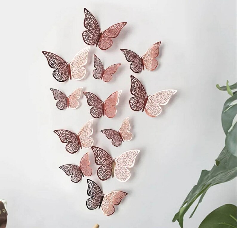 25 Schmetterling Aufkleber Für Auto & Fahrrad - Transparente Vinyl Dekoration