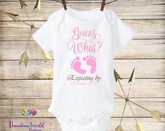 baby girl announcement onesie