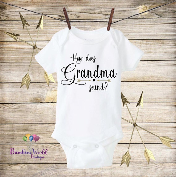 Grandma Pregnancy reveal to Grandma announcement onesie Grandma Pregnancy announcement grandma baby announcement grandma announcement onesie