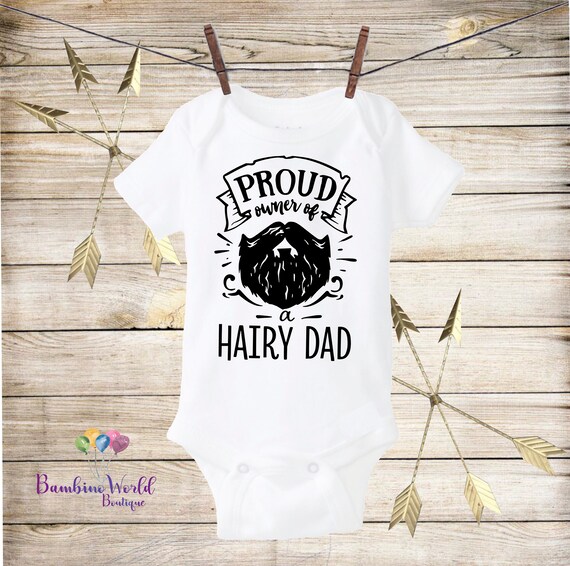 Proud Owner of a Hairy Dad Onesie® Beard Daddy Outfit Cute | Etsy Proud Owner of a Hairy Dad Onesie® Beard Daddy Outfit Cute | Etsy