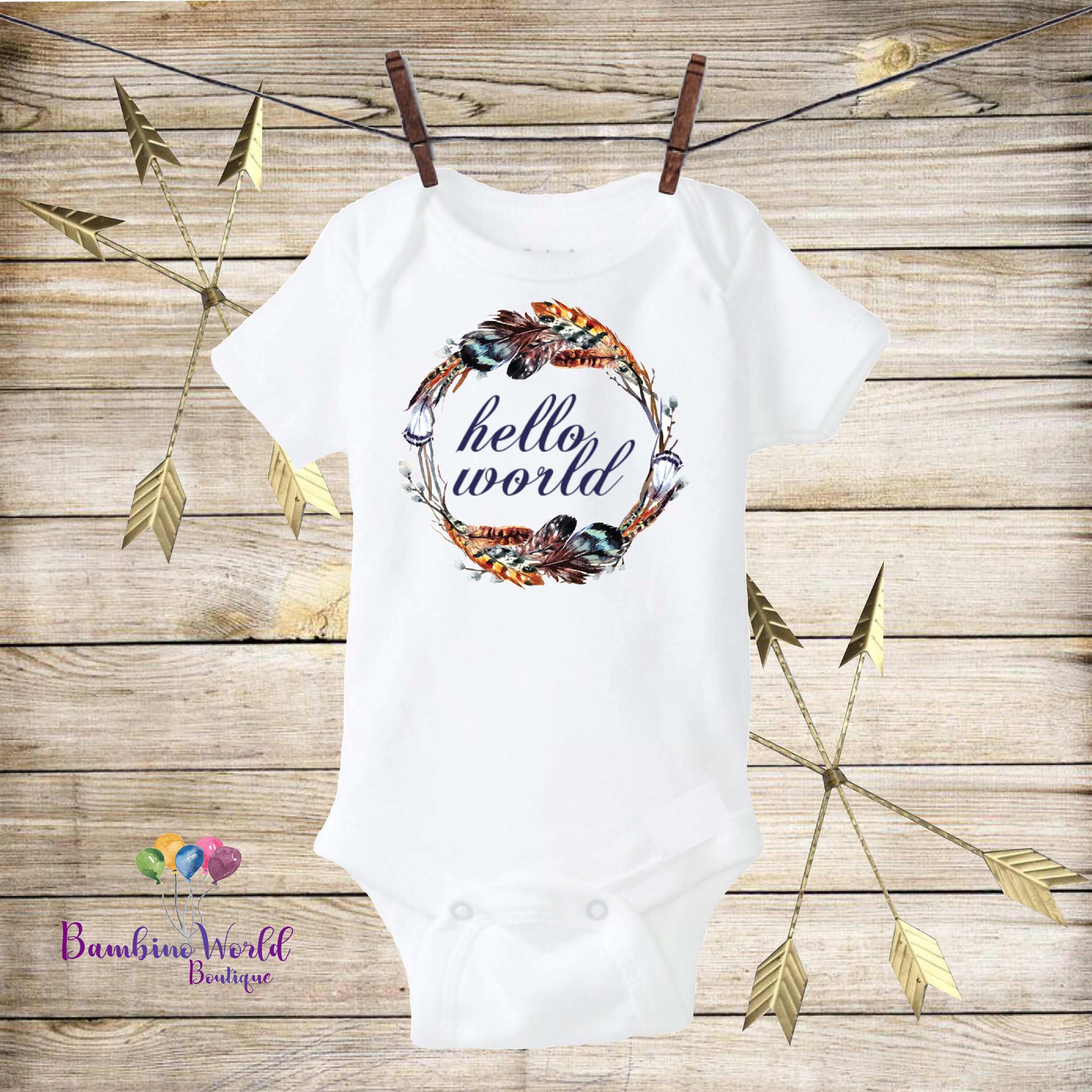 hello world baby clothes