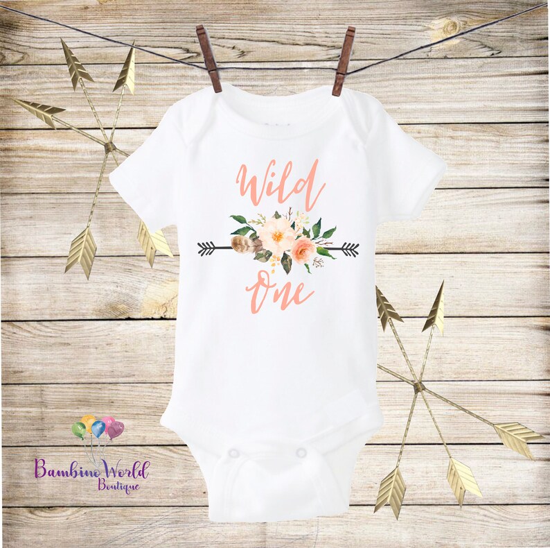 Wild One Onesie\u00ae,Wild One Birthday Outfit,Boho Birthday Shirt,First Birthday Girl Outfit,1st Birthday Shirt,Boho Baby Clothes,First Birthday