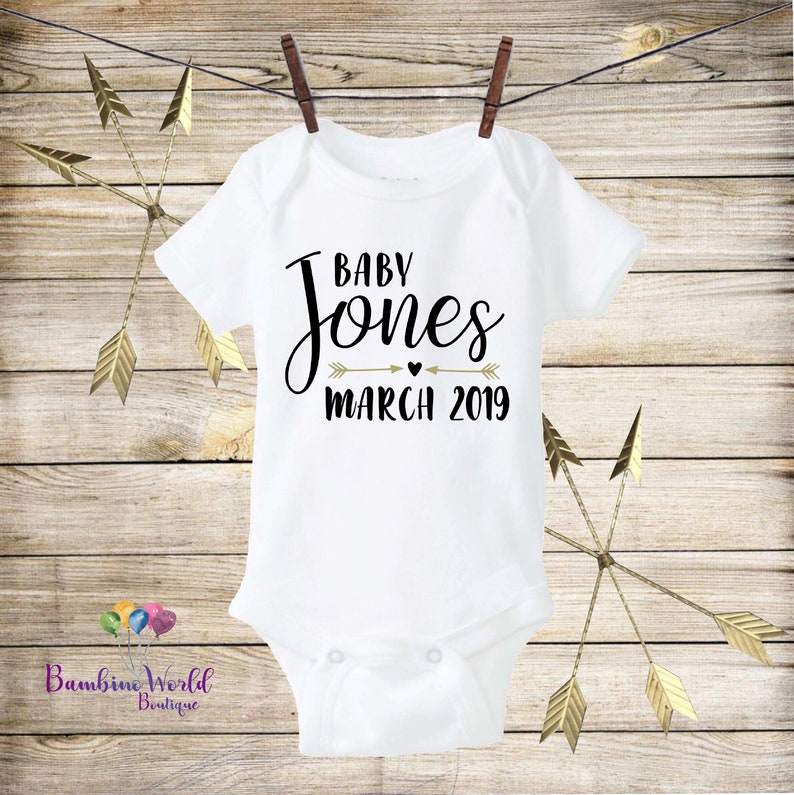 etsy baby announcement onesie