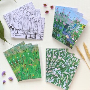 Cottage Garden A6 Card // blanco binnenkant, elke gelegenheidskaart afbeelding 3