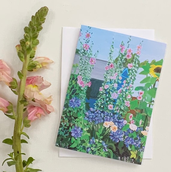 Cottage Garden A6 Card // blank inside, any occasion card