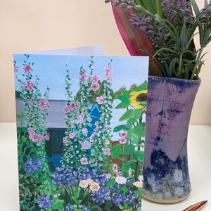 Cottage Garden A6 Card // blanco binnenkant, elke gelegenheidskaart afbeelding 2