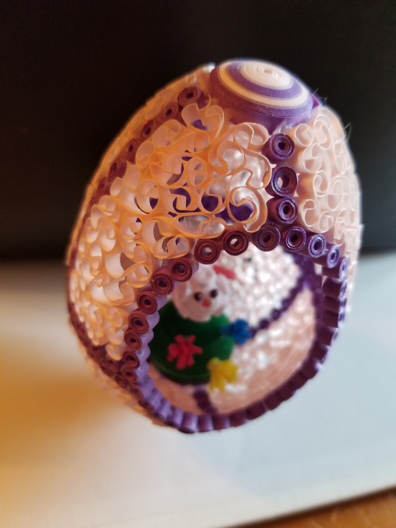 Quilled Easter Egg Art Etsy