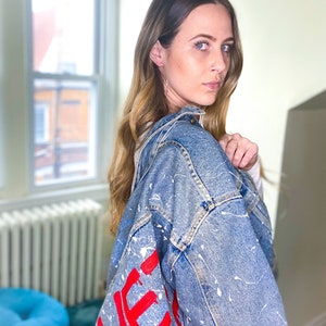 Wet Paint Hand Painted Upcycled Denim