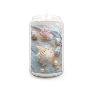 Coastal Seashell Scented Candle | Ocean-Inspired Decor, Aromatherapy Gift, Relaxation Candle, Beach House Decor, Gift for Her