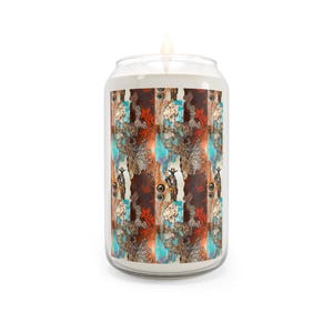Bougie parfumée, 13 75 oz - Bougie de soja sur le thème des cow-boys du Far West, accent du sud-ouest de la maison, bougie parfumée en cuir, cadeau de style occidental