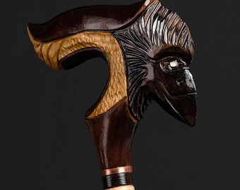 Raven Walking Cane, A Custom-Crafted Masterpiece for Walking Stick Collection