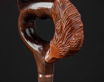 New Arrival - Fox Walking Stick for Women Ladies Fashionable Hand Crafted, Design Walking Cane Christmas Gift