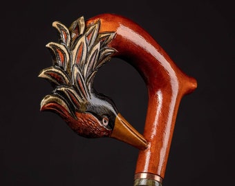 New Arrival - Phoenix Bird Fashionable Walking Cane Fancy Hand Crafted Walking Cane and Stick Animal, Designer Wooden Walking Sticks