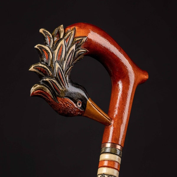 New Arrival - Phoenix Bird Fashionable Walking Cane Fancy Hand Crafted Walking Cane and Stick Animal, Designer Wooden Walking Sticks