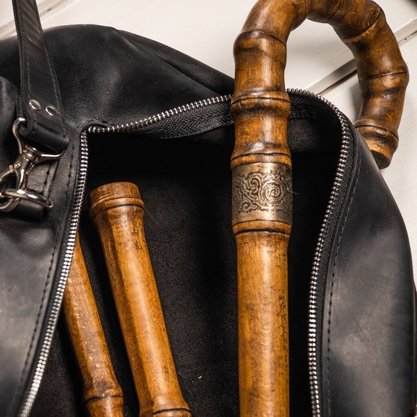 Travel- Bag for Walking Stick Storage, Walking Cane Case Leather - Cane Holder/Rack Handbag for Hiking stick