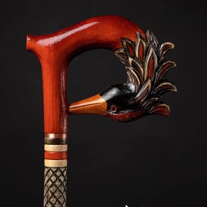 Phoenix Bird Fashionable Walking Cane Fancy Hand Crafted Walking Cane and Stick Animal, Designer Wooden Walking Sticks