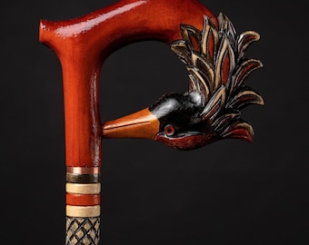 Phoenix Bird Fashionable Walking Cane Fancy Hand Crafted Walking Cane and Stick Animal, Designer Wooden Walking Sticks