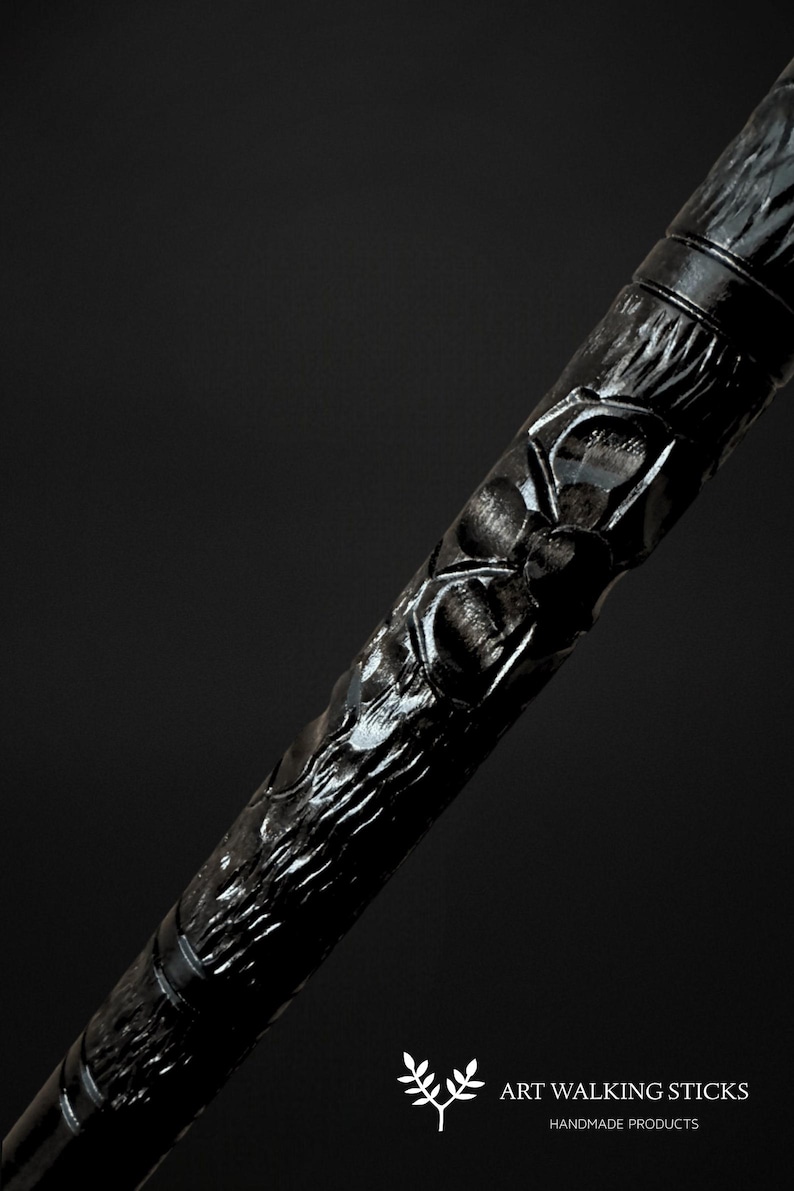 Modern Crazy Wooden Raven Walking Rod med kråkdesign för män och kvinnor bild 6