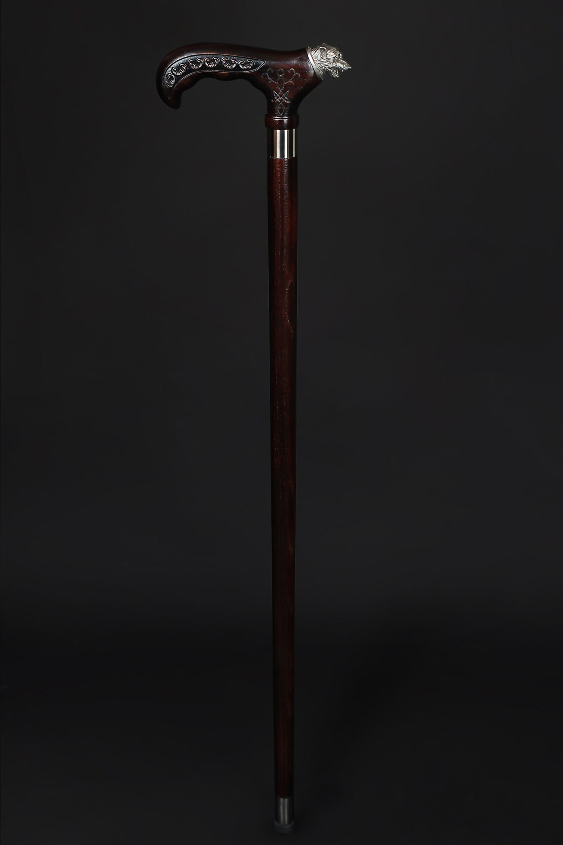 Wolf Head Canes for Men Bronze Fashionable Walking Cane for Etsy