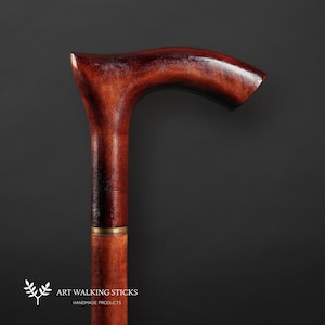 Bastón elegante para mujer, mamá y abuela. Bonito bastón de madera con mango artesanal. Regalo para mamá y San Valentín.