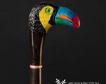 Elegant Toucan-Handle Walking Cane – Stylish Support for Everyday Use