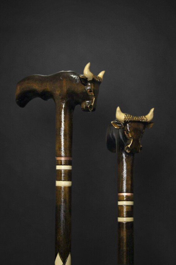 Walking Canes For Men Stick Bull 31 42 Inches Cane Wood Hand Carved Tree