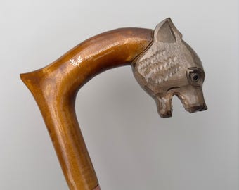 Hand Carved Walking Stick/Wood Walking Cane
