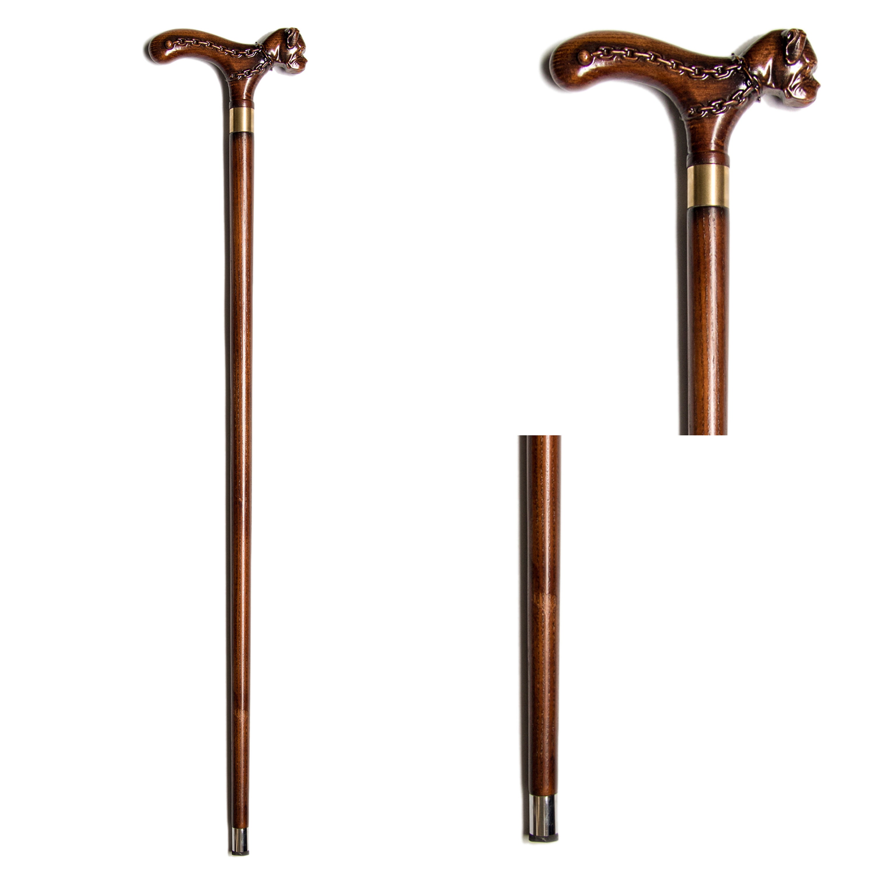 VIP Dog Walking Stick Walking Cane Wood Cane Hand Carved Etsy