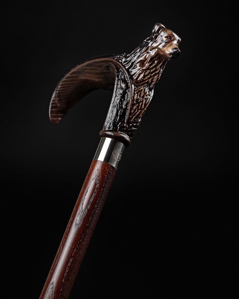 Shepherd Dog Walking Cane Dog Head Walking Cane With Rubber Etsy