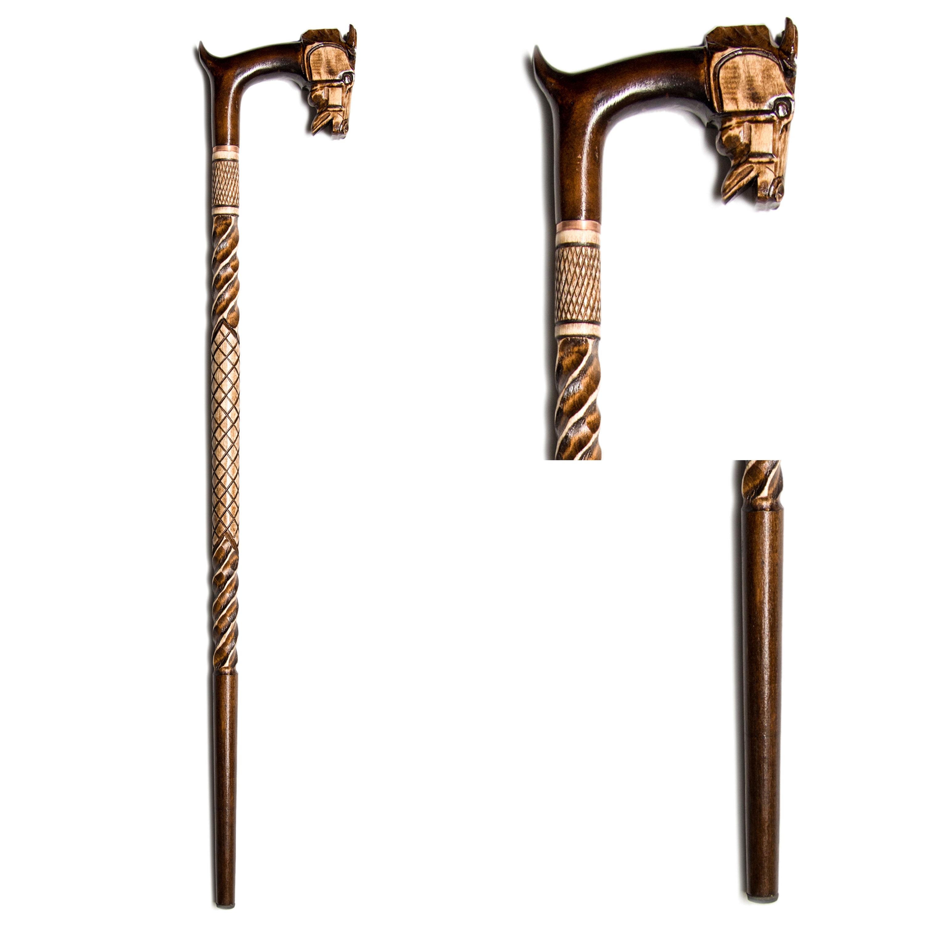 Hand Carved Walking Stick/wood Walking Cane Christmas Gifts Etsy