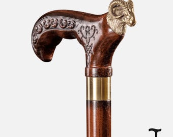 Fancy Aries Walking Cane for Men Gentlemen Stylish Luxury Accessory