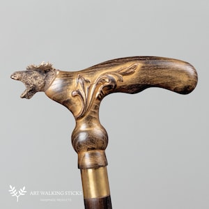 Vintage Walking Cane for Men Moose - BestbGift for Mens, Walking Stick Silver