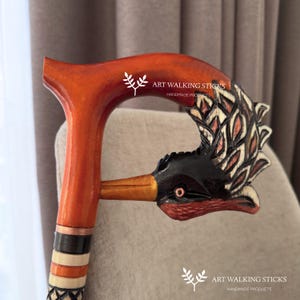 New Arrival - Phoenix Bird Fashionable Walking Cane Fancy Hand Crafted Walking Cane and Stick Animal, Designer Wooden Walking Sticks