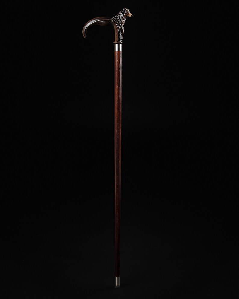 Shepherd Dog Walking Cane Dog Head Walking Cane With Rubber Etsy