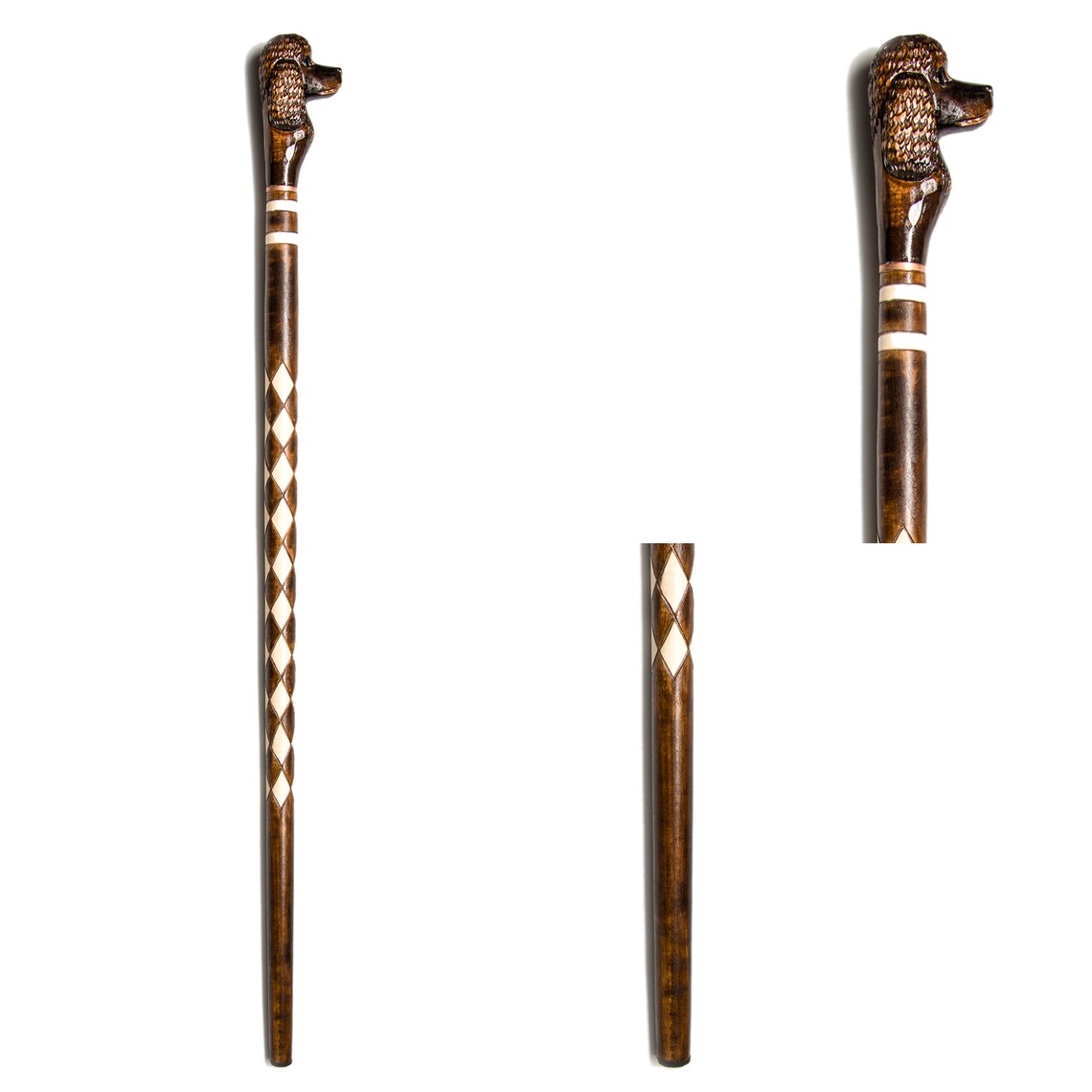 Hand Carved Walking Stick/wood Walking Cane Etsy