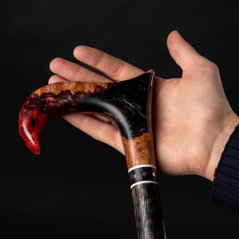 Tall Walking Cane Natural Wood Canes Wooden Walking Staff Etsy