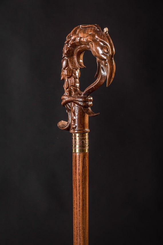 hand carved walking canes