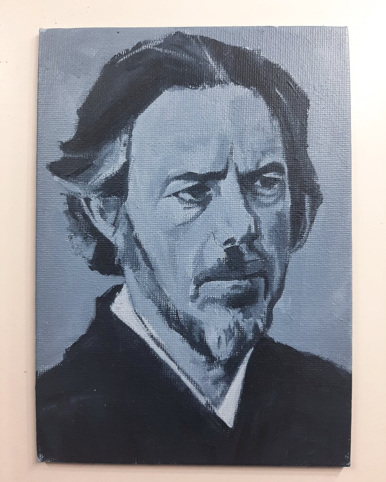 Acrylic on Canvas Board Original Art Alan Watts