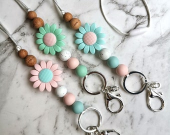 Gorgeous Pastel Sunflower Lanyards, Perfect Personalised Teacher Gift